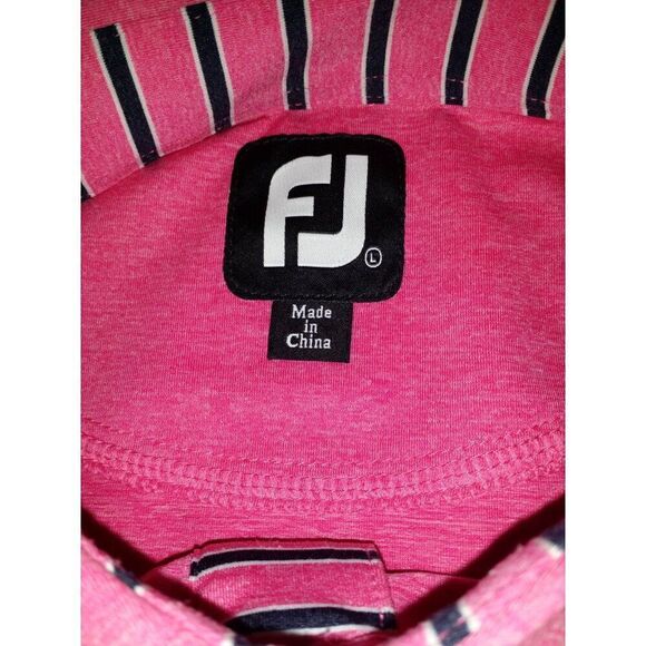 FootJoy FJ Golf Polo Men Sz L Southern Oaks Golf Club Pink Embroidered Athleisur - Picture 7 of 10